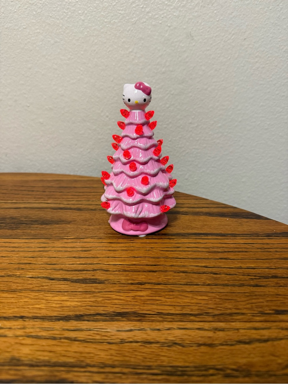 Sanrio Hello Kitty Pink and Red Tree Figurine Christmas tree